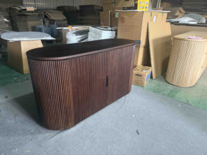 خزانة وسائط متعددة الاستخدامات فاخرة على الطراز الأمريكي من الخشب الصلب صديقة للبيئة لغرفة المعيشة - Product Image 3