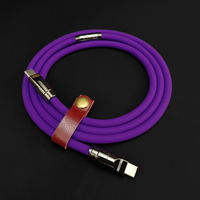 Cable de Carga Rápida USB C a C de 240W, Cable USB C de Silicona Líquida Dorado, Transferencia de Datos de 480Mbps, Cable de Carga Rápida para iPhone 18