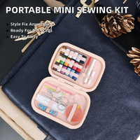 Kit de couture portable de haute qualité, écologique et tendance, mini-set de couture, aiguilles, fils, accessoires, artisanat DIY en plastique
