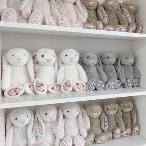 Toptan yüksek kalite paskalya çiçeği krem Bashful Bunny peluş oyuncak dekorasyon dekorasyon - Product Image 2