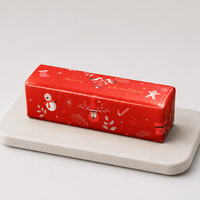 Jouet Squishy en forme de bâton de beurre de Noël en PU à remontée lente, anti-stress à presser avec motif Joyeux Noël et design festif pour le bureau