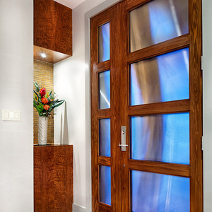 Puerta de Entrada de Madera Maciza Compuesta <span class=keywords><strong>Optima</strong></span>, con Acabado de Grano de Madera, Sin Pintura, Antirrobo, para Casas Rurales Autoconstruidas - Product Image 4