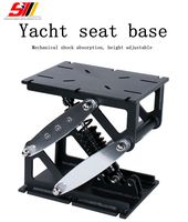 Siège de Conduite Marin à Levage Pneumatique, Réglable en Hauteur, Chaise de Bateau Étanche, Siège de Yacht avec Base en Aluminium Anti-Corrosion, Vente en Gros OEM