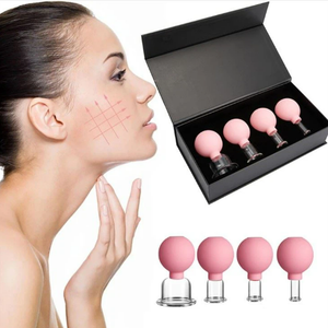 Gesundheits massage Vakuum Schröpfen Tassen Set Gummi kopf Glas <span class=keywords><strong>Anti</strong></span> Cellulite Massage Chinesische Therapie Gesicht Schröpfen Set Dosen - Product Image 3