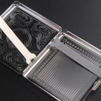 YunAng – Lot de 20 étuis à cigarettes métalliques personnalisables avec logo, étanches, à couvercle rabattable, boîte portable pour accessoires fumeurs