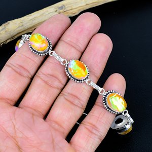Handmade Yellow opal <b>Bracelet</b> Handmade Antique Style Handmade Adjustable Design Antique Finish <b>Bracelet</b> Yellow Gemstone - Product Image 6