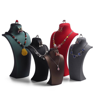 Expositor de Joyería de Terciopelo Pulido, Soporte para Collares y Colgantes, Maniquí Decorativo para Mostrador, Diseño Personalizado - Product Image 2