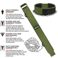 Ceinture de musculation MKAS robuste avec chaîne pour la calisthénie, la musculation et l'entraînement de force, logo personnalisé