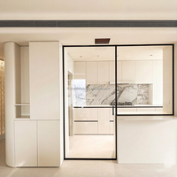 Portes intérieures en aluminium, porte coulissante, cloison décorative en verre sur mesure pour salon, cuisine, armoire, placard