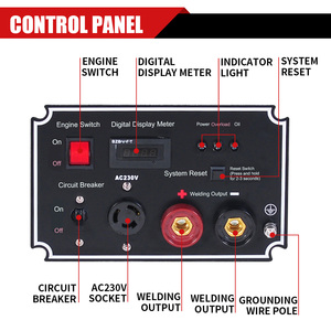 Portable <b>Gasoline</b> Welding Machine 3.2kva Rated voltage 230V Small Open Frame Petrol Welder Welding <b>Generator</b> - Product Image 3