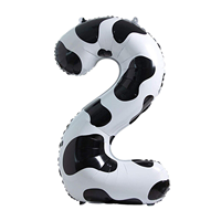 Ballon en feuille d'aluminium numérique imprimé vache de 40 pouces, décorations de fête d'anniversaire, ballon numérique à motif vache pour fournitures d'anniversaire pour enfants