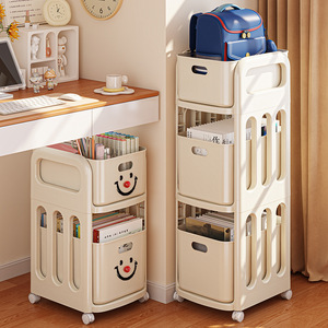 Hot Sale Abnehmbarer Wagen Bücher taschen regal Mehrstufiges Design Home Schlafzimmer Bücher regale