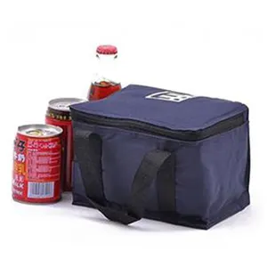 Custom Aluminum Foil insulation Insulated Thermal Portable Ice Pack Picnic Lunch Box Cooler Bag With Logo