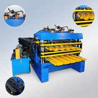 Machine automatique à double couche pour tôles métalliques Lian Nai, ligne de production de profilage de tôles en acier galvanisé