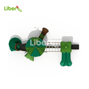 สวนสนุกธีมป่าไม้ สนามเด็กเล่นกลางแจ้ง พร้อมสไลเดอร์ กำแพงปีนป่าย และสะพานแข<span class=keywords><strong>ว</strong></span>นสำหรับเด็ก - Product Image 2