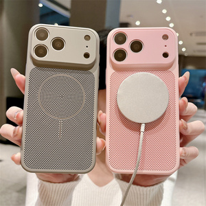 Funda Magnética Refrigerante de Panal para iPhone 17 16 15 Pro Max, Carcasa Trasera Mate Ventilada con Malla Transpirable y Cristal para Lente - Product Image 4