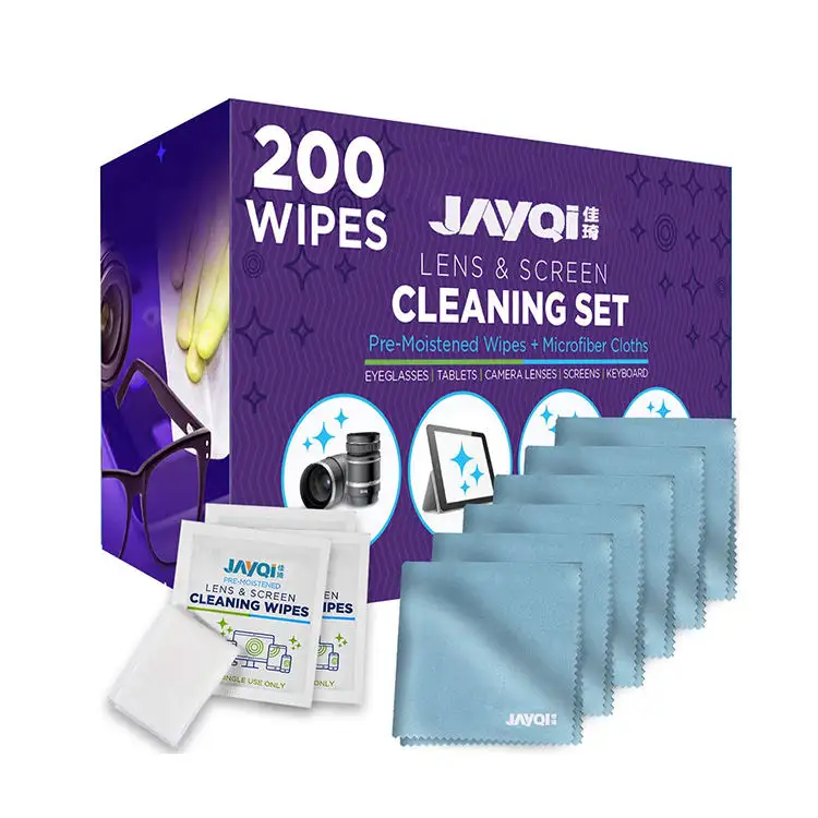 Private Label Screen Lenses Wipes Cleaning For Eyeglasses Glasses Computer Phone 80Pcs 210Pcs Anti Fog Wet Lens Wipes