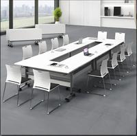 Mobilier de bureau Tables de conférence pliantes pour la formation en classe Salle de réunion Étude multifonctionnelle avec roulettes Table pliable