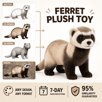 Peluche Mascotte Furet à Pieds Noirs 2027 – Commande en Gros, Jouet en Peluche Doux, Cadeau Promotionnel, Conception Personnalisée, OEM ODM, Animal en Peluche