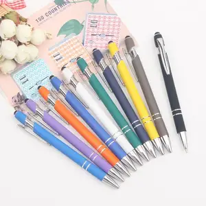 Nhà Máy Bán Buôn Báo Chí Cao Su Kim Loại Bóng Pen Với Stylus Quảng Cáo Bút Bi Khuyến Mại Quà Tặng Pen