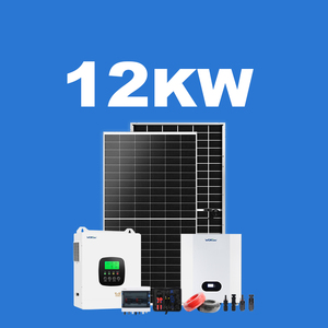 ระบบโซลาร์เซลล์ 12 กิโลวัตต์ ขายดี พร้อมแบตเตอรี่สำรองไฟบ้าน QX--12KW ราคาคุ้มค่าสำหรับระบบแบตเตอรี่โซลาร์เซลล์สำรองไฟบ้าน - Product Image 4