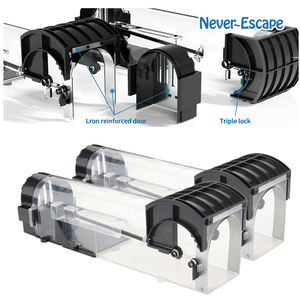 Piège à souris réutilisable en ABS solide, écologique et humain, <span class=keywords><strong>répulsif</strong></span> à souris d'intérieur et piège à rats pour l'élimination des souris - Product Image 2