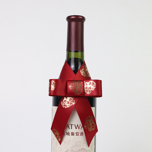 Noeuds décoratifs populaires pour bouteilles, nœuds pré-noués pour bouteilles de vin avec bande élastique dorée - Product Image 5
