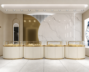 Vitrine ovale de présentation de bijoux LUX, comptoir sur mesure pour l'affichage de bijoux - Product Image 2