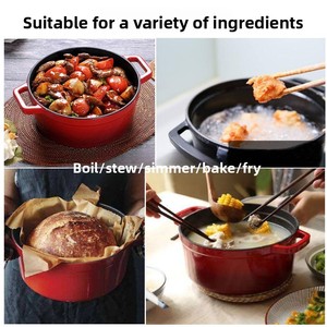 Vente en gros d'usine, petite casserole en fonte émaillée de 20 cm, antiadhésive, style chinois, épaissie, pour ragoût, soupe, ustensiles de cuisine, dropshipping - Product Image 4