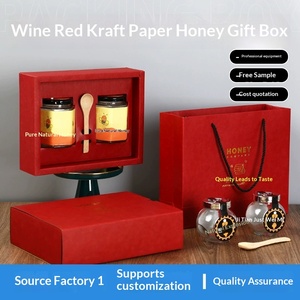 Coffret cadeau de luxe rouge bordeaux avec logo personnalisé, style tiroir, pour mariage haut de gamme, vente en gros - Product Image 2