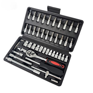 Ensemble d'outils à main, kit d'outils de réparation automobile, boîte à outils mécaniques, jeu de clés à douille, jeu de tournevis à cliquet -002 - Product Image 2