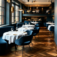 Ensemble de canapés en velours bleu, durables et élégants, et mobilier de restaurant pour bars commerciaux