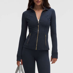 Veste de yoga pour femmes en gros, respirante, coupe ajustée, idéale pour le yoga, la course et la gym - Product Image 4