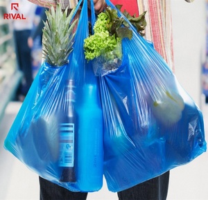 Wholesale <b>Biodegradable</b> HDPE Custom <b>Packaging</b> Plastic Carrier T-shirt Bags - Product Image 5