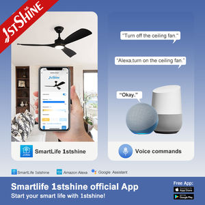 1stshine ventilador de techo 3 aspas de plástico inteligente ventilador de techo de iluminación opcional con luz y control remoto - Product Image 6