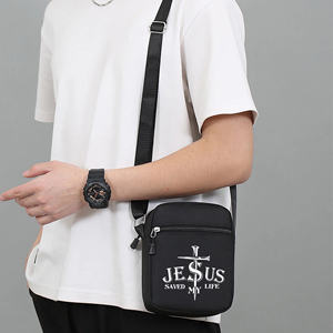 Sac à main vintage imprimé Jésus prière chrétienne bénédiction sac à bandoulière pour voyage adolescents support pour téléphone sacs de rangement cadeau - Product Image 3