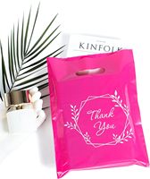 Sac en plastique avec poignée en PE-BD imprimé de conception de logo personnalisée sac découpé sac à provisions pour l'emballage de vêtement/chaussure