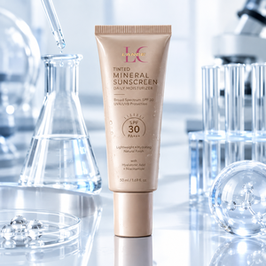 Crème solaire minérale teintée Lance OEM SPF 30, protection large spectre UVA UVB, fini naturel léger - Product Image 5