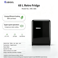 Refrigerador Vertical Compacto Kubigel KBC-68S de 68L, Descongelación Automática, Bloqueo de Puerta, Control Digital, Enfriamiento por Aire, Temperatura Única