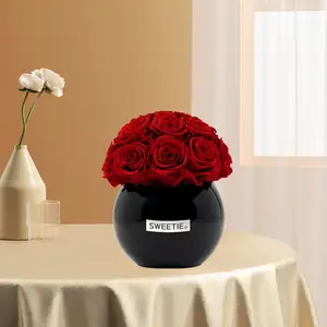 Gran oferta, ramo de rosas preservadas, flor de color personalizada para boda, decoración del hogar, Rosa preservada inmortal Natural de grado A