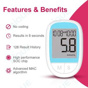 가정용 고정밀 혈당 측정기 자동 무코딩 혈당계 의료용 글루코미터 - Product Image 4