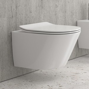 WC Sospeso Senza Bordo Kamalu KLEA-S con Sedile a Chiusura Ammortizzata, Design Europeo, Doppio Scarico, Cassetta Nascosta per Bagno e Villa, PP Incluso - Product Image 1