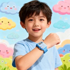 2025 Children's Calculator Watch <b>Clock</b> Unisex Children's Plastic Multifunctional Electronic Watch <b>LED</b> Digital Watch - Product Image 2