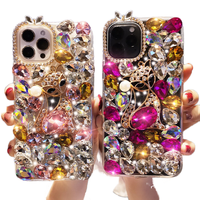 Étui de téléphone portable de luxe antichoc en TPU+PC avec motif renard scintillant pour 6 7 8 X XR XS 11 12 13 14 15 16 sans support