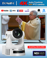 Caméra PTZ FoMaKo K600NW 4K 60fps NDI avec zoom optique 20X, suivi automatique de 3ème génération, sortie 3G SDI USB pour diffusion en direct et conférences