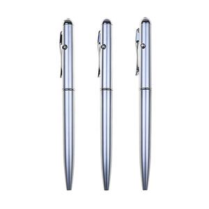 BECOL promosyon gümüş renk görünmez mürekkep kalem güvenlik gizli kalem casus işaretleyici kalem ofis için dahili UV ışık ile - Product Image 6