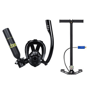 หน้ากากดำน้ำแบบเต็มหน้า HY Sports ผลิตจากอลูมิเนียมอัลลอยด์แบบพกพา พร้อมถังออกซิเจนความจุ 0.5 ลิตร อุปกรณ์ดำน้ำตื้นใต้น้ำ - Product Image 1