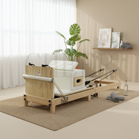 Machine de Pilates Reformer Pliable en Bois de Chêne, Équipement d'Entraînement Pilates, Système de Renforcement Musculaire pour la Maison, la Salle de Sport et les Studios – Fournisseur d'Usine