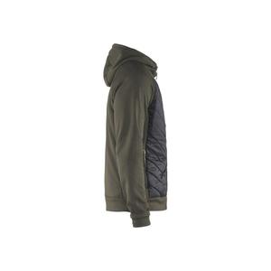 BLAKLADER - 346325264599L Suéter híbrido Verde Oliva oscuro/Negro-EAN 7330509713051 WORK HOODIES - Product Image 5