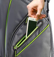 Sac de voiturette de golf pour hommes et femmes avec séparateurs sur toute la longueur Housse de pluie pour putter dédiée Fermeture à glissière-Accessoire de roue inclus